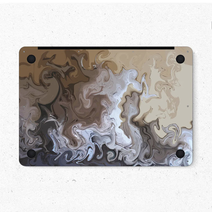 MacBook Laptop Skin - Abstract Grey White Flowing Marble