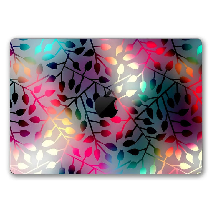 MacBook Laptop Skin - Abstract Holographic Geometric Leaves