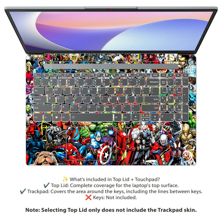 Marvel For Labtop Shop Marvel Avengers Universe Laptop Skin for Lenovo | Buy Online Now ...