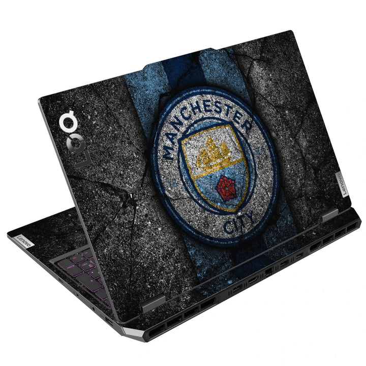 3M Material Textured Embossed Laptop Skin - Man City Sky Blue Football Badge