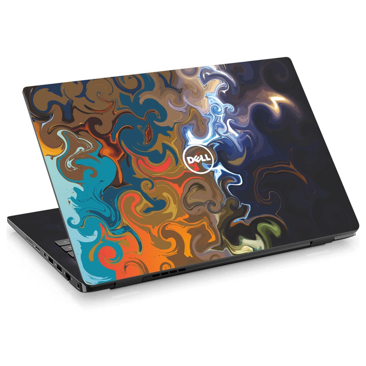 3M Material Textured Embossed Laptop Skin - Abstract Vibrant Pink Energy Swirl