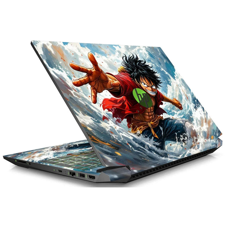 3D Embossed Laptop Skin - Luffy Straw Hat Water