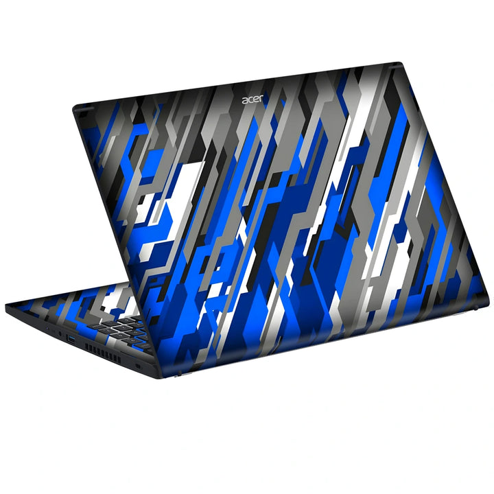 Abstract Blue Red Racing Grid Laptop Skin | 3D Embossed 3M Vinyl ...