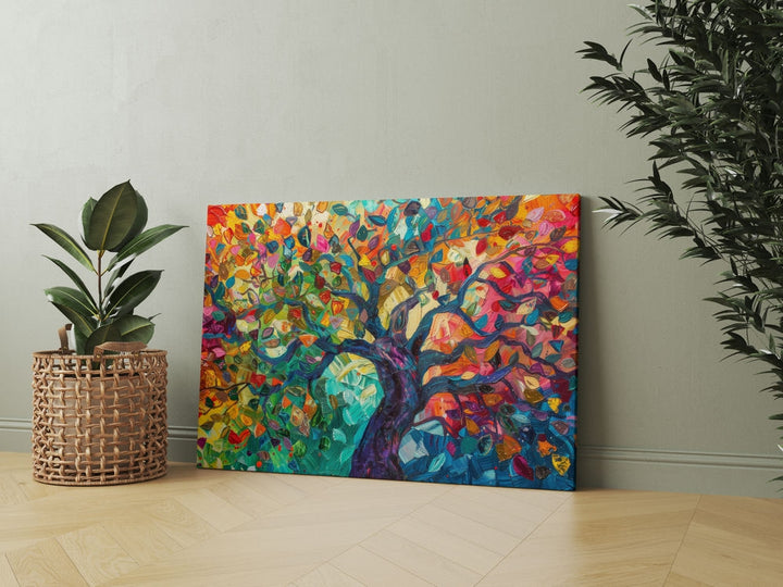 Canvas Painting - Vibrant Tree of Life