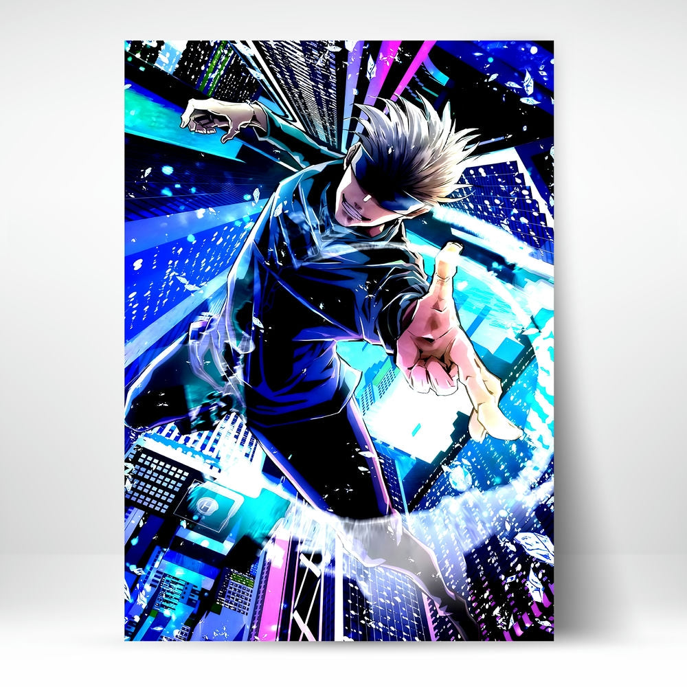 Gojo Poster.pdf High-Quality Metal Posters - Anime Satoru Gojo SG08 | Vibrant Colors ...