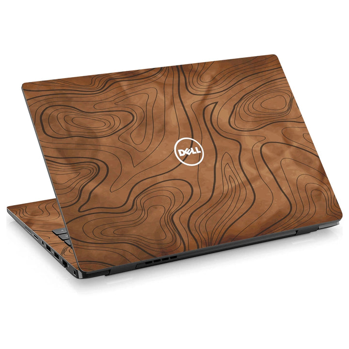 3M Material Textured Embossed Laptop Skin - Dark Natural Wood Grain Texture