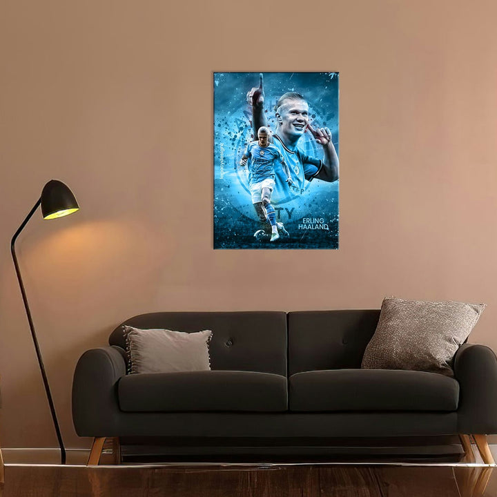 Metal Poster - Footballer Erling Haaland EH04