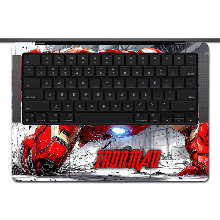 MacBook Laptop Skin - Iron Man Battle Armor Red Glitch