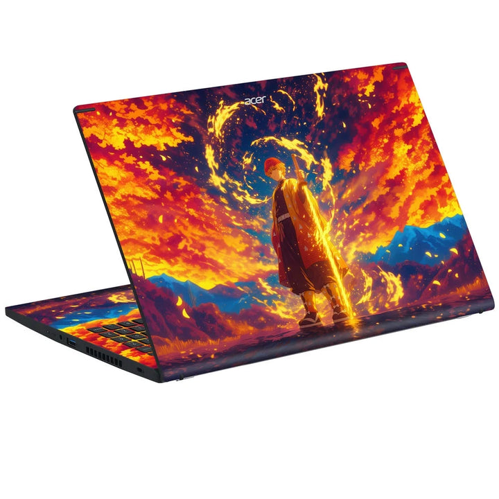 3D Embossed Laptop Skin - Zenitsu in Sunset
