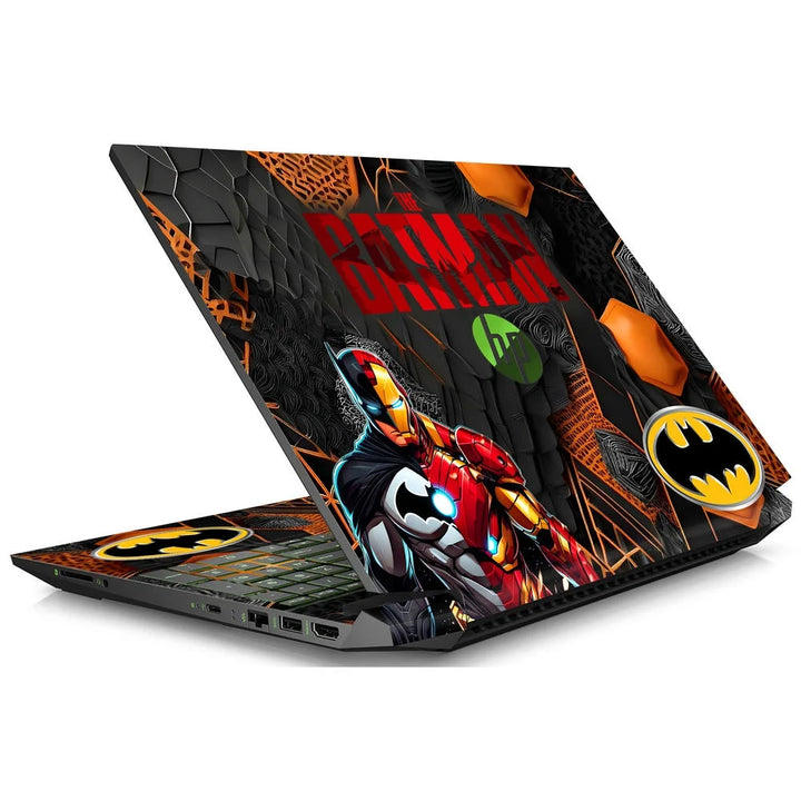 3D Embossed Laptop Skin - The Batman vs Iron Man