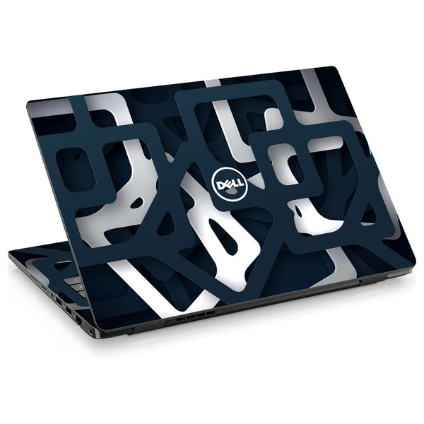 Dell Laptop Skin - Abstract Maze Blue