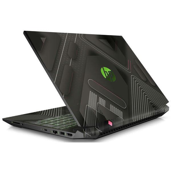 HP Laptop Skin - Minimalist Matte Black Tech Abstract