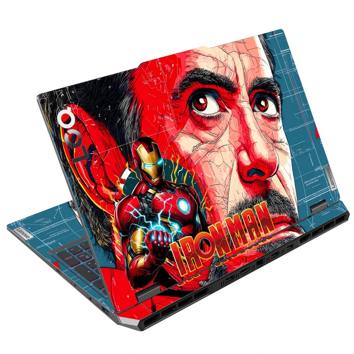 3M Material Textured Embossed Laptop Skin - Iron Man Classic Comic Pop Art