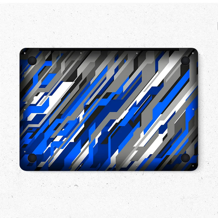 MacBook Laptop Skin - Abstract Blue Red Racing Grid