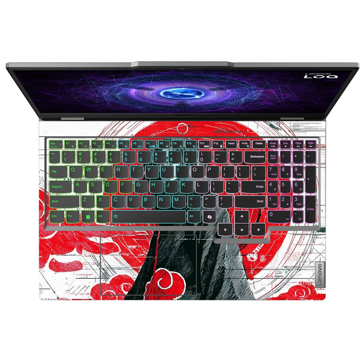 3M Material Textured Embossed Laptop Skin - Itachi Uchiha Scarlet Grunge