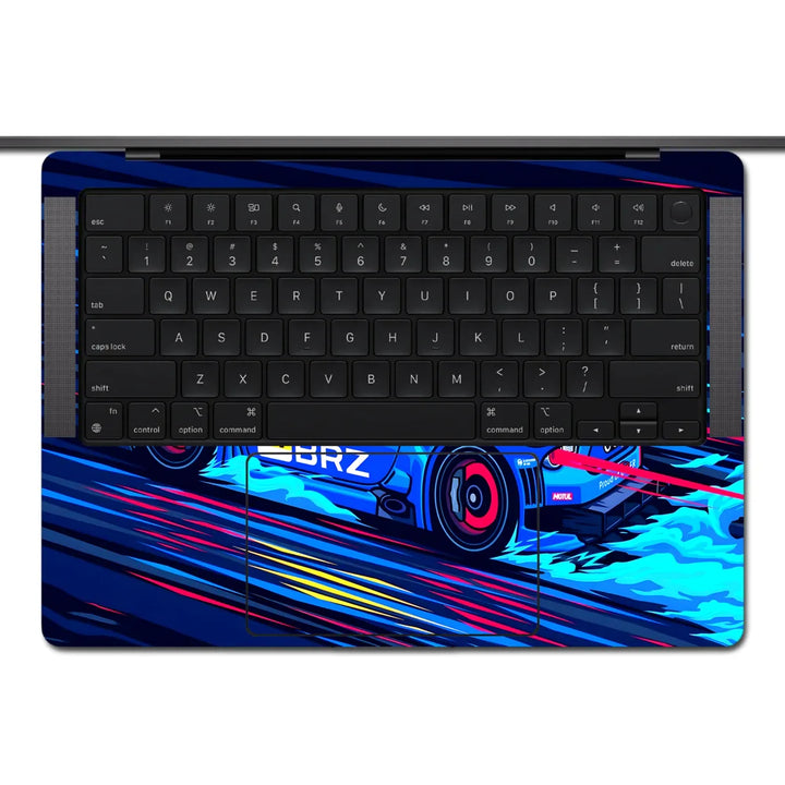 MacBook Laptop Skin - Subaru BRZ Red Neon Cyberpunk Car