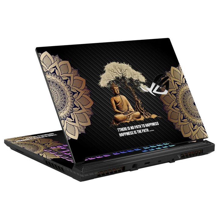 3D Embossed Laptop Skin - Meditating Buddha Mandala