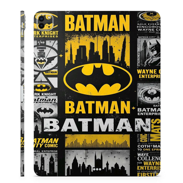 3D Embossed Tablet Skin Dark Knight Grid