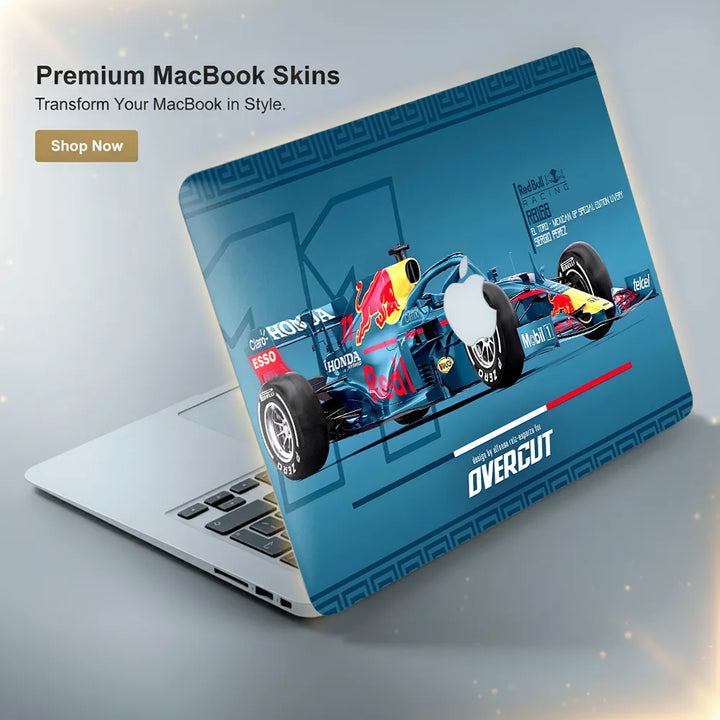 MacBook Laptop Skin - F1 Red Bull Neon Style Race Car