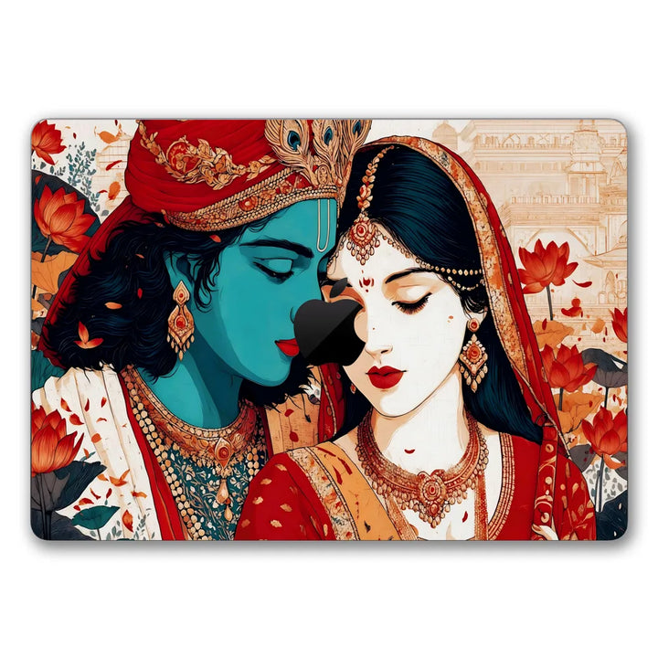 MacBook Laptop Skin - Radha Krishna Divine Love Art