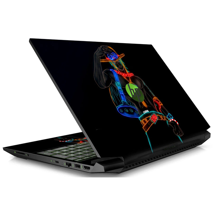 3M Material Textured Embossed Laptop Skin - Portgas D. Ace Blacklight Neon Art