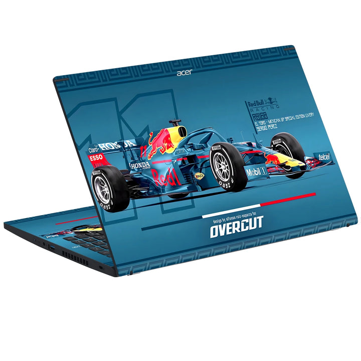 3M Material Textured Embossed Laptop Skin - F1 Red Bull Neon Style Race Car