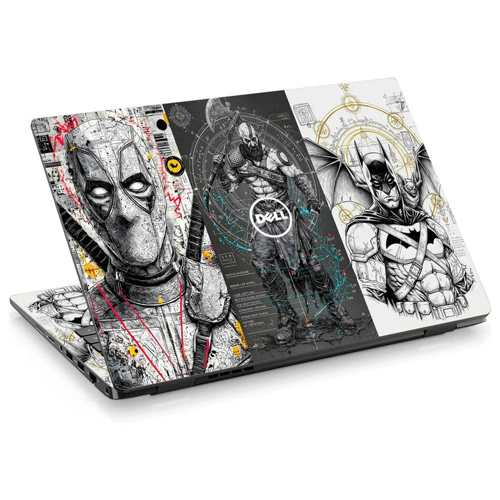 3D Embossed Laptop Skin - Deadpool Wolverine Art