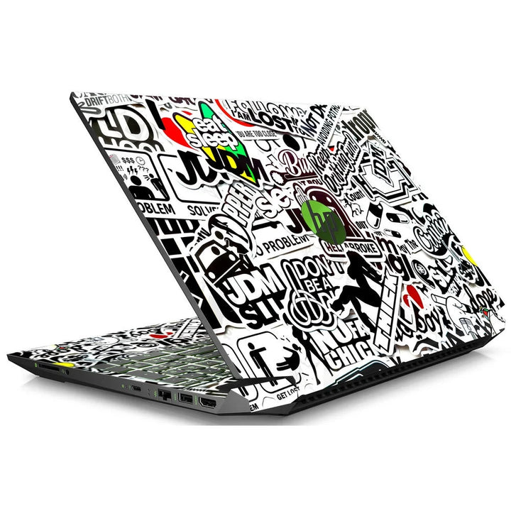 3D Embossed Laptop Skin - JDM Sticker Bomb Style