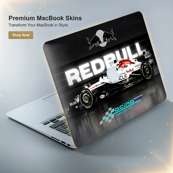 MacBook Laptop Skin - F1 Red Bull Neon Style Car