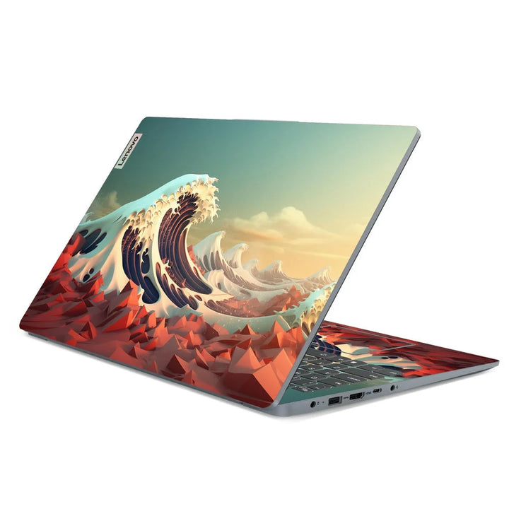 3D Embossed Laptop Skin - Great Wave Off