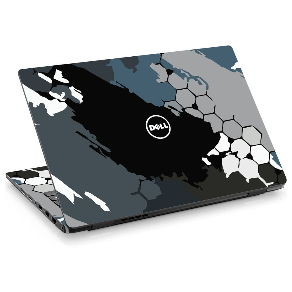 Shop Black Grey Honeycomb Art Laptop Skin for Dell | Buy Online Now ...