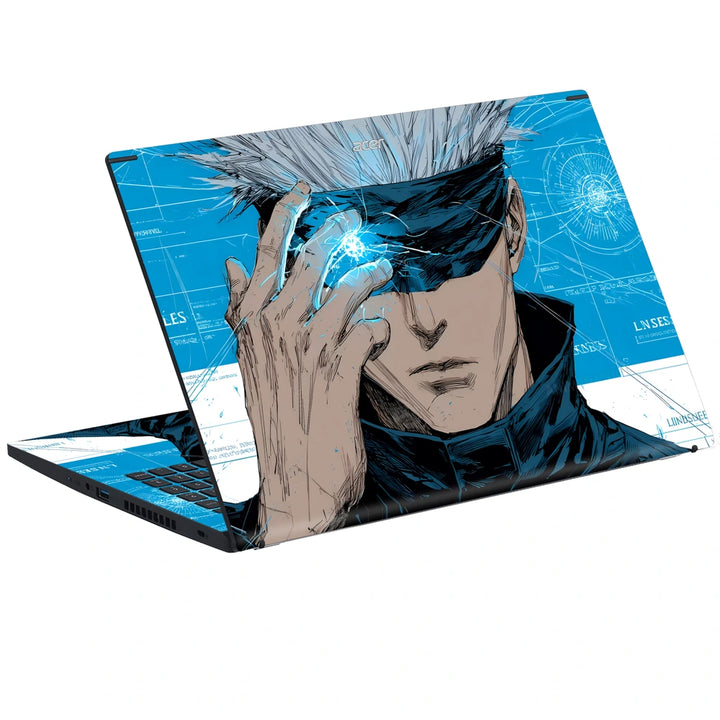 3M Material Textured Embossed Laptop Skin - Jujutsu Kaisen Gojo Satoru Pop Art