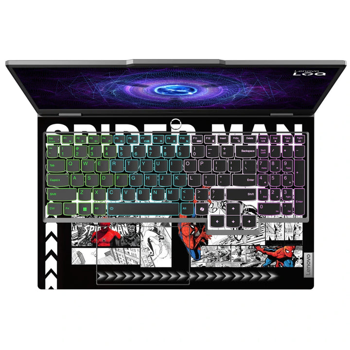 3M Material Textured Embossed Laptop Skin - Spider-Man Pop Art Comic Print