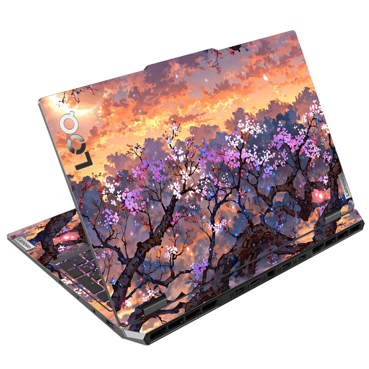 3M Material Textured Embossed Laptop Skin - Abstract Pink Cherry Blossom Forest