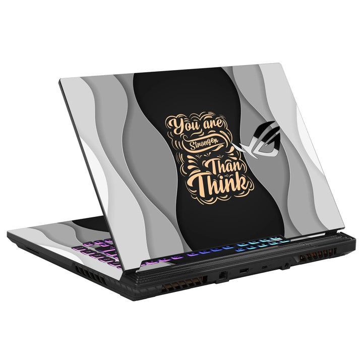 3M Material Textured Embossed Laptop Skin - Think Big Paper Cut Motivational Art