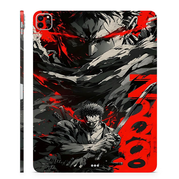 3D Embossed Tablet Skin Zoro Red Glare Vengeance