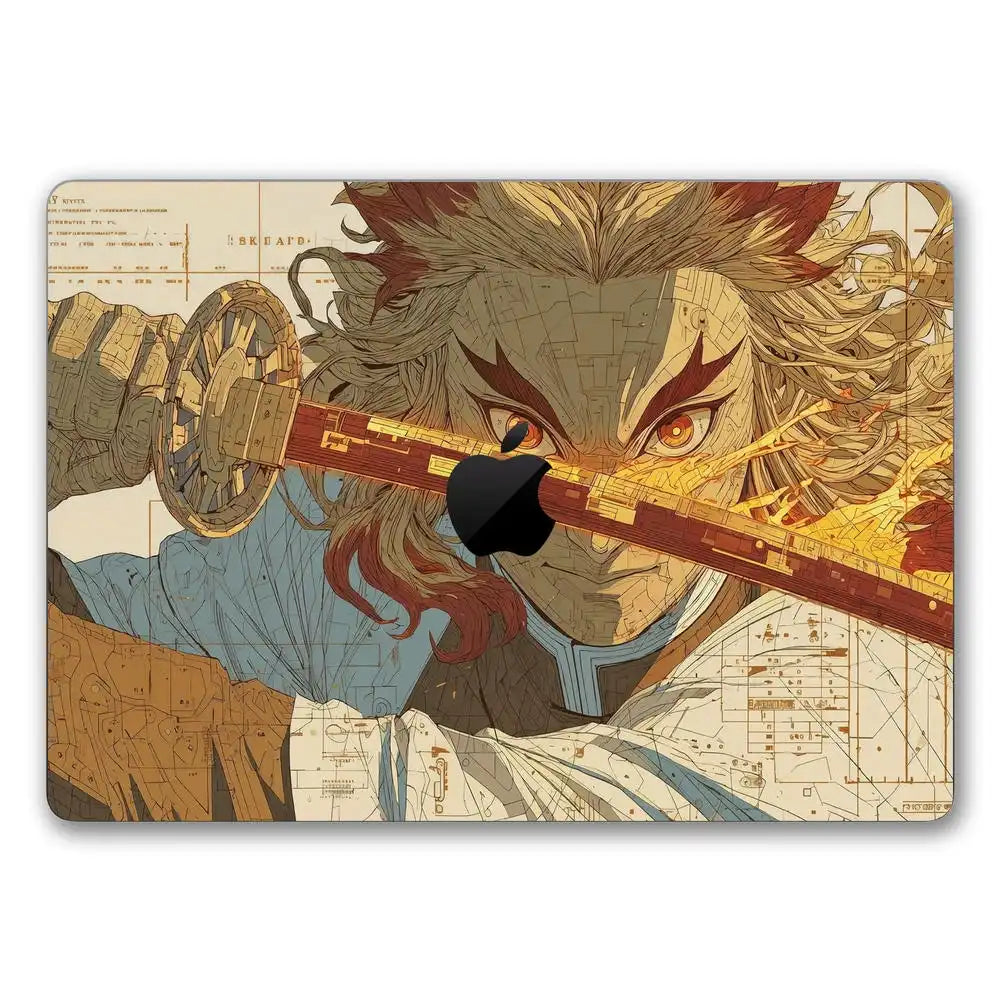 Samurai Sketch Laptop Skin for MacBook | Buy Online Now – SkinsLegend