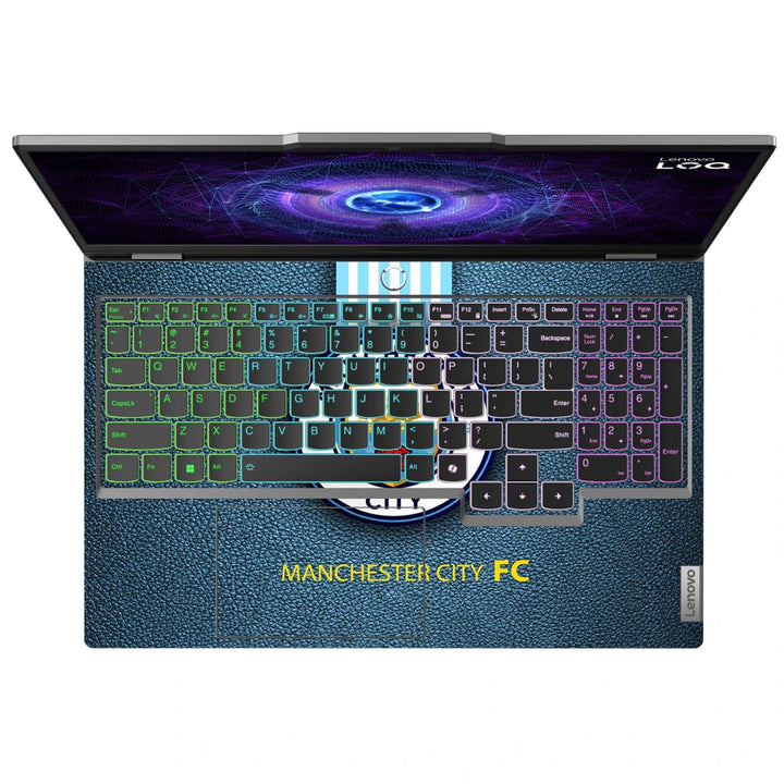 3M Material Textured Embossed Laptop Skin - Man City Modern Navy Crest