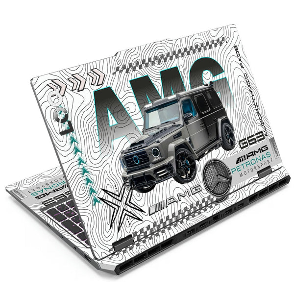 3D Embossed Laptop Skin - AMG G63 SUV White