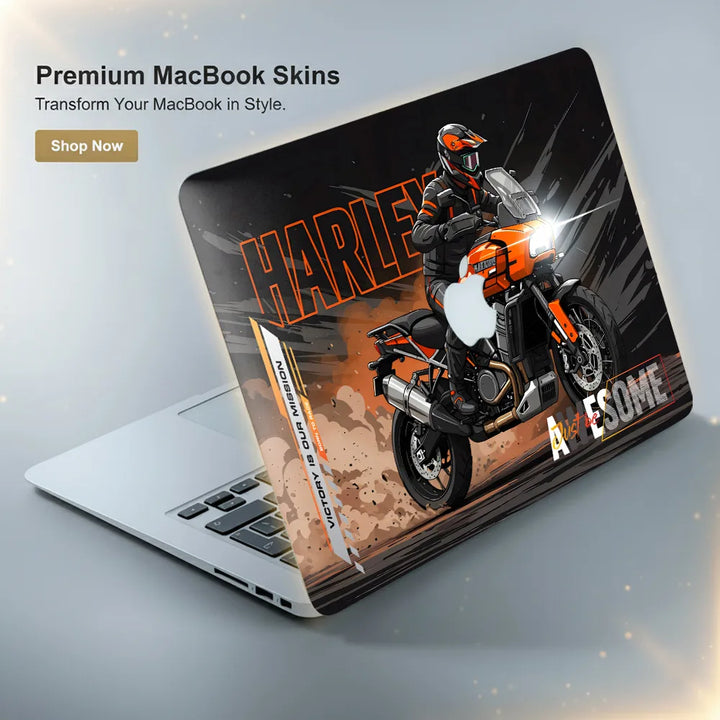 MacBook Laptop Skin - Harley Davidson American Flag Eagle