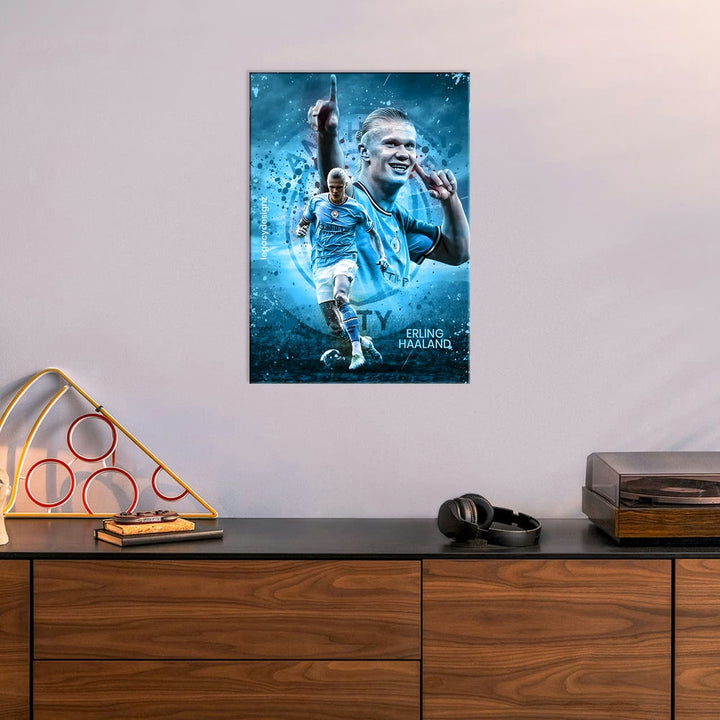 Metal Poster - Footballer Erling Haaland EH04
