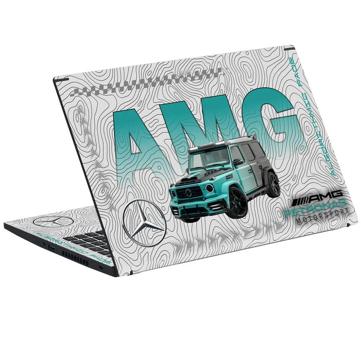 3D Embossed Laptop Skin - Mercedes AMG G63 Teal