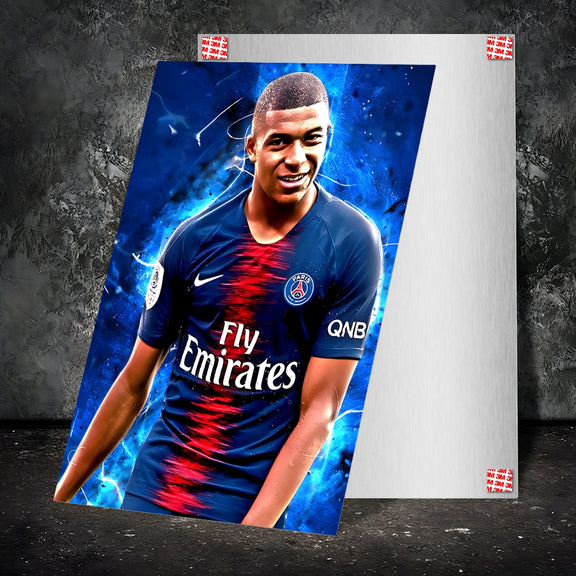 High-Quality Metal Posters - Footballer Kylian Mbappe KM02 | Vibrant ...