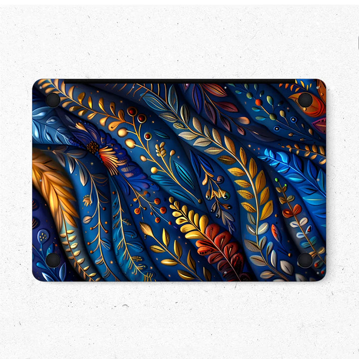 MacBook Laptop Skin - Abstract Gold Feather Pattern