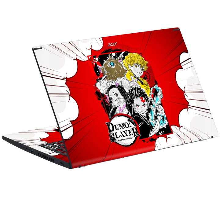 3M Material Textured Embossed Laptop Skin - Demon Slayer Main Group Water Art