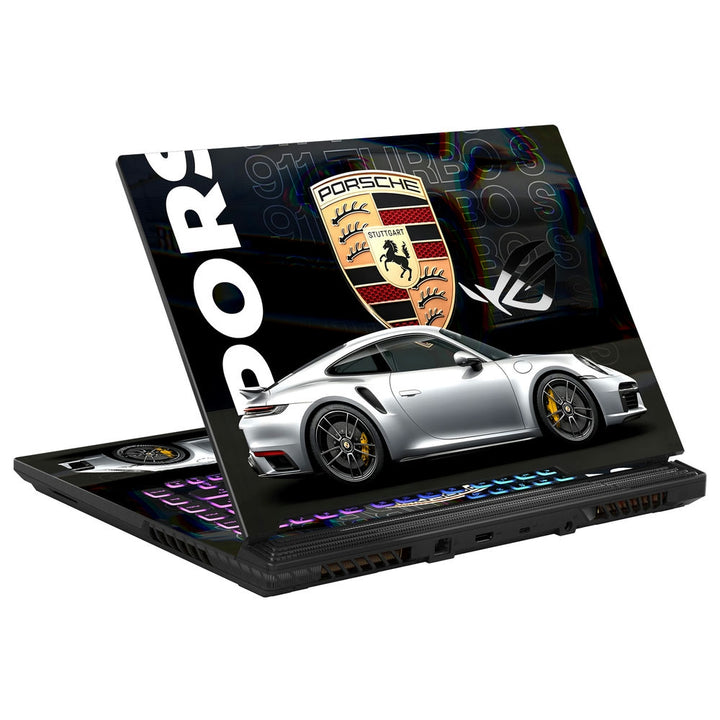 Asus Laptop Skin - Porsche 911 Silver SideView