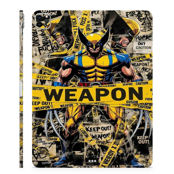 3D Embossed Tablet Skin Weapon X Barricade