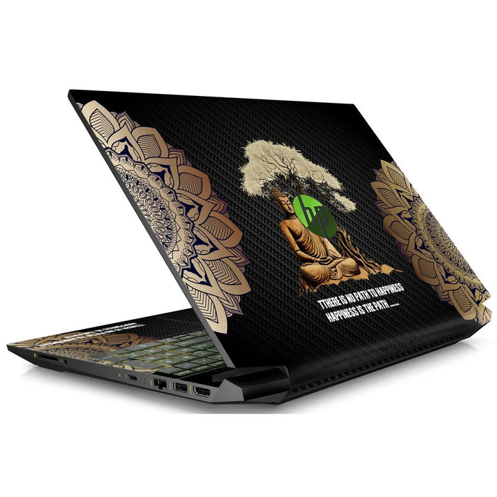 3D Embossed Laptop Skin - Meditating Buddha Mandala