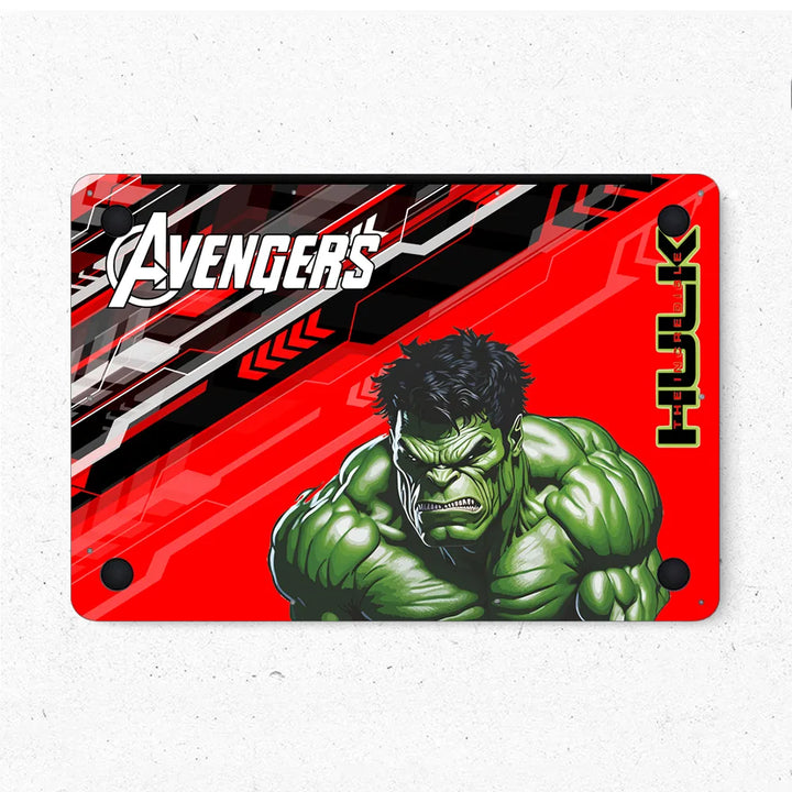 MacBook Laptop Skin - Hulk Red Tech Grunge Art