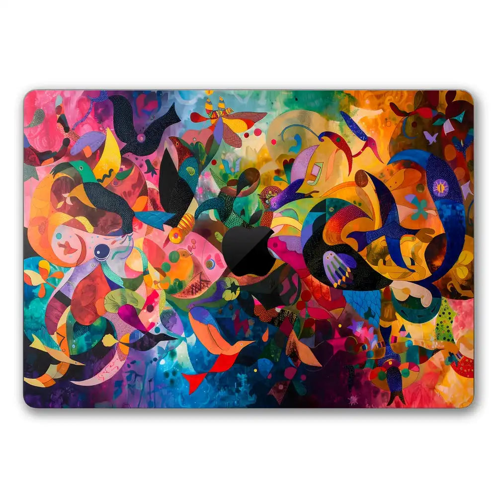 Multicolor Swirl Art Abstract Laptop Skin for MacBook | Buy Online Now ...